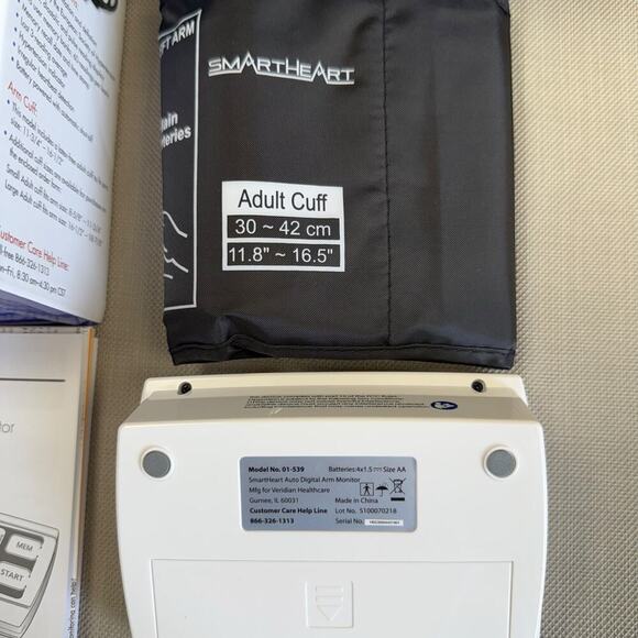 Smart Heart Automatic Digital Blood Pressure Arm Monitor Kit Adult Arm Cuff New - Picture 6 of 8